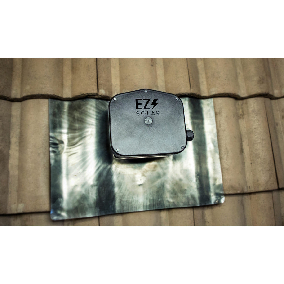 EZ Solar JB-2 PV Junction Box, Tile Roofs with Deck Flashing